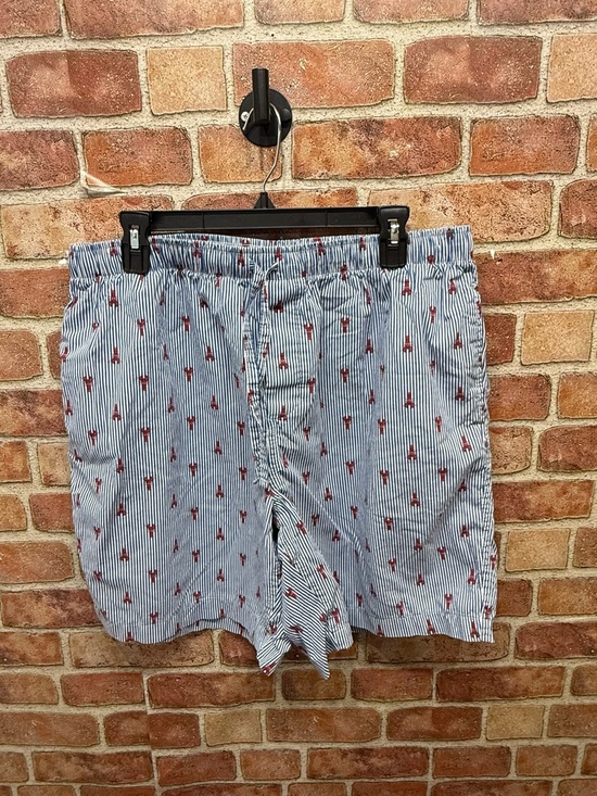 Lands' End Other - Lobster print coastal Blue Striped tie waist boxer Shorts 100% cotton